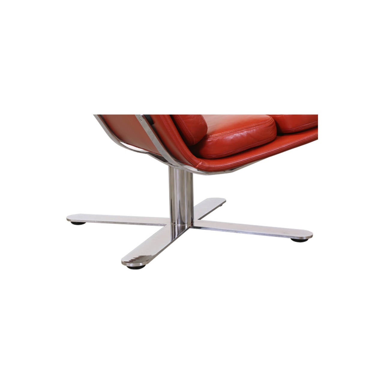 Late 20th Century John Follis “Solo” Leather Lounge Chairs for Fortress