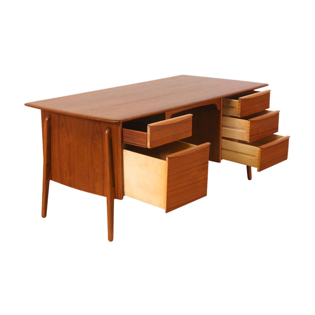 Mid-Century Modern Svend A. Madsen Executive Teak Desk for Sigurd Hansen