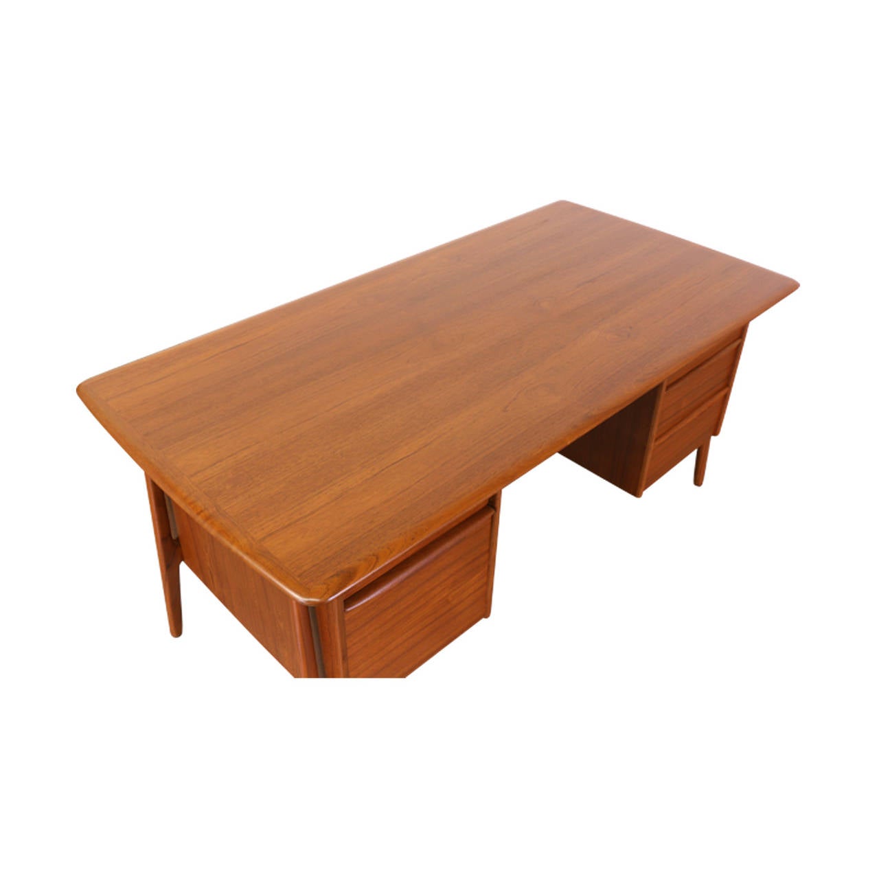 Danish Svend A. Madsen Executive Teak Desk for Sigurd Hansen