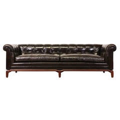 Maurice Bailey Biscuit Tufted Leather Sofa for Monteverdi-Young