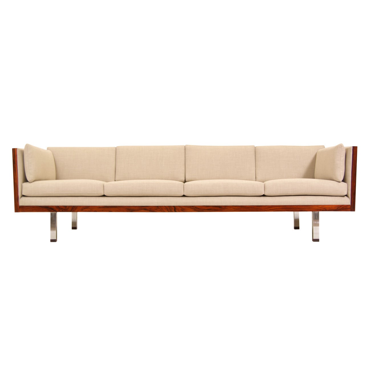 Thayer Coggin Mid Century Modern Rosewood Sofa by Milo Baughman