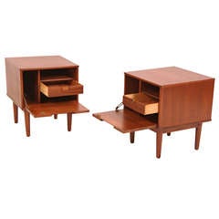 Drexel “Today’s Living” Walnut Night Stands by Milo Baughman