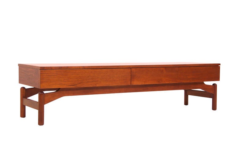 American Glenn of California Walnut Coffee Table by Greta M. Grossman