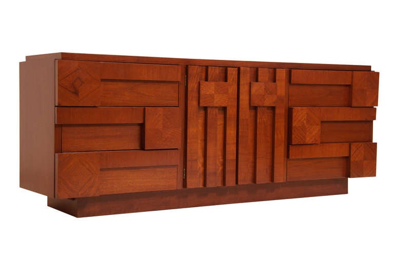 Mid Century Modern Walnut “Geometric” Dresser by Lane