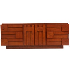 Mid Century Modern Walnut “Geometric” Dresser by Lane