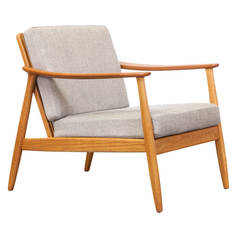 Folke Olhsson Lounge Chair with Cane Backrest for Dux