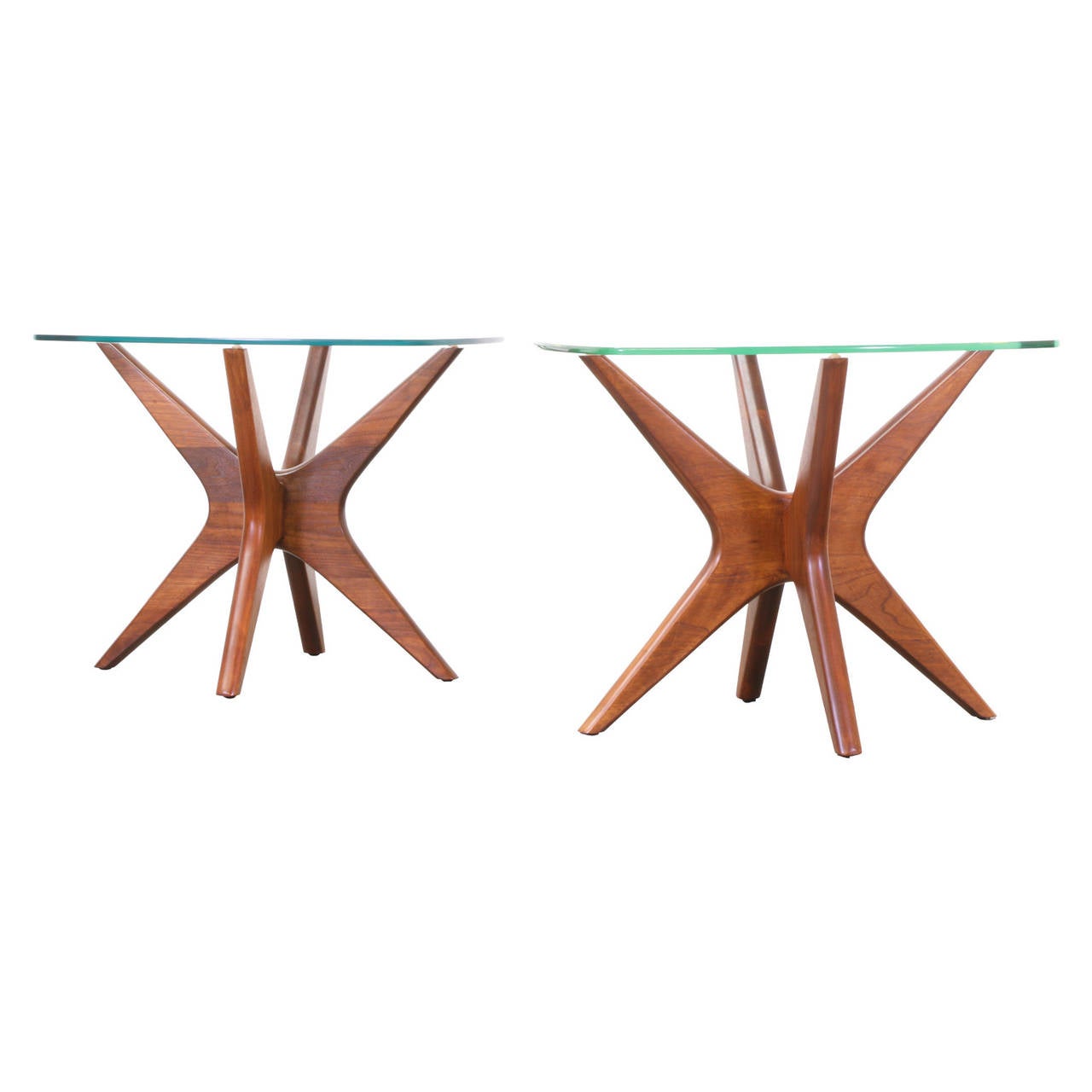 Designer: Adrian Pearsall
Manufacturer: Craft Associates
Period/Style: Mid Century Modern
Country: United States
Date: 1950’s

Dimensions: 19.25″H x 24″L x 20″W
Materials: Walnut, Glass
Condition: Excellent – Newly Refinished
Number of
