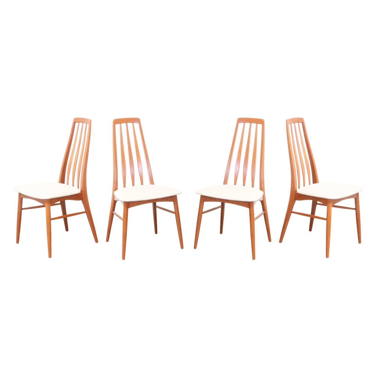 Niels Koefoed Teak "Eva" Dining Chairs for Hornslet