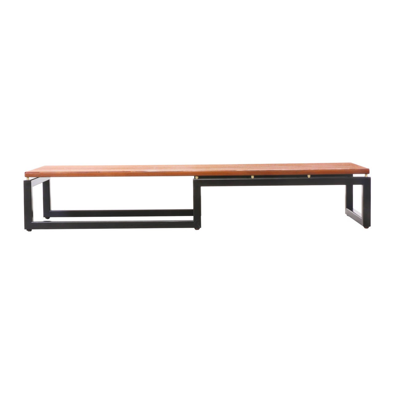Designer: Michael Taylor
Manufacturer: Baker “New World”
Period/Style: Mid Century Modern
Country: United States
Date: 1950’s

Dimensions: 11.5″H x 65.5″L x 18″W
Materials: Teak, Brass, Lacquered Wood
Condition: Excellent – Newly