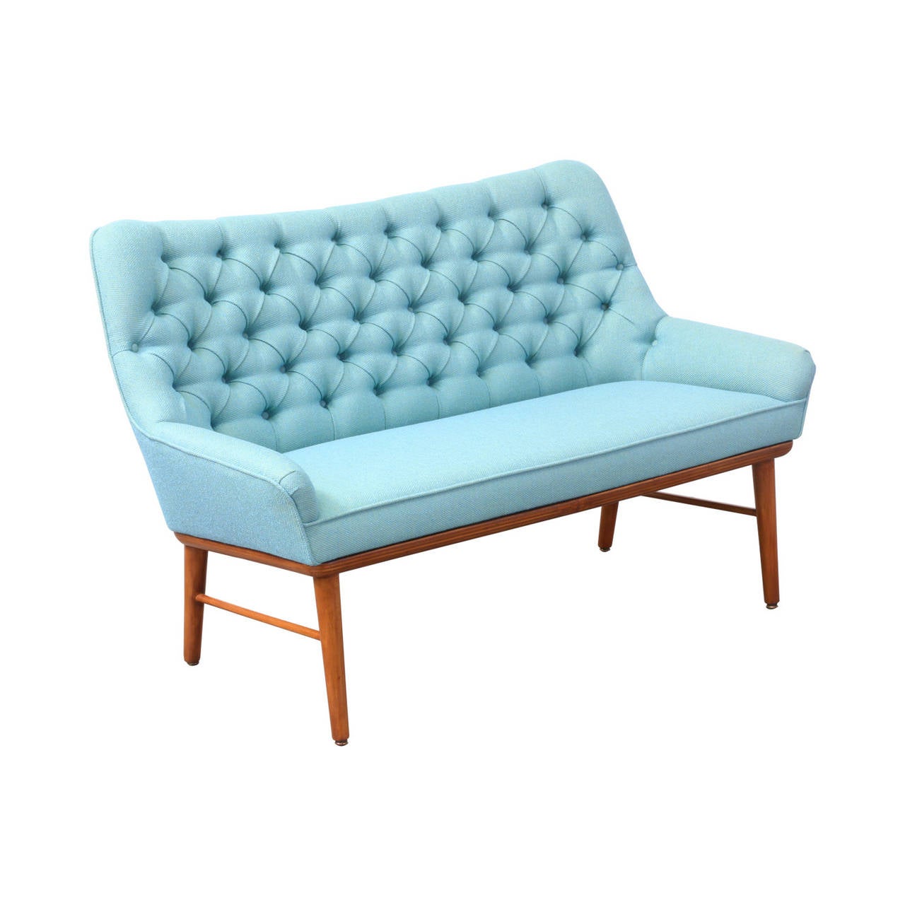 American Mid-Century Modern Tufted Loveseat‏