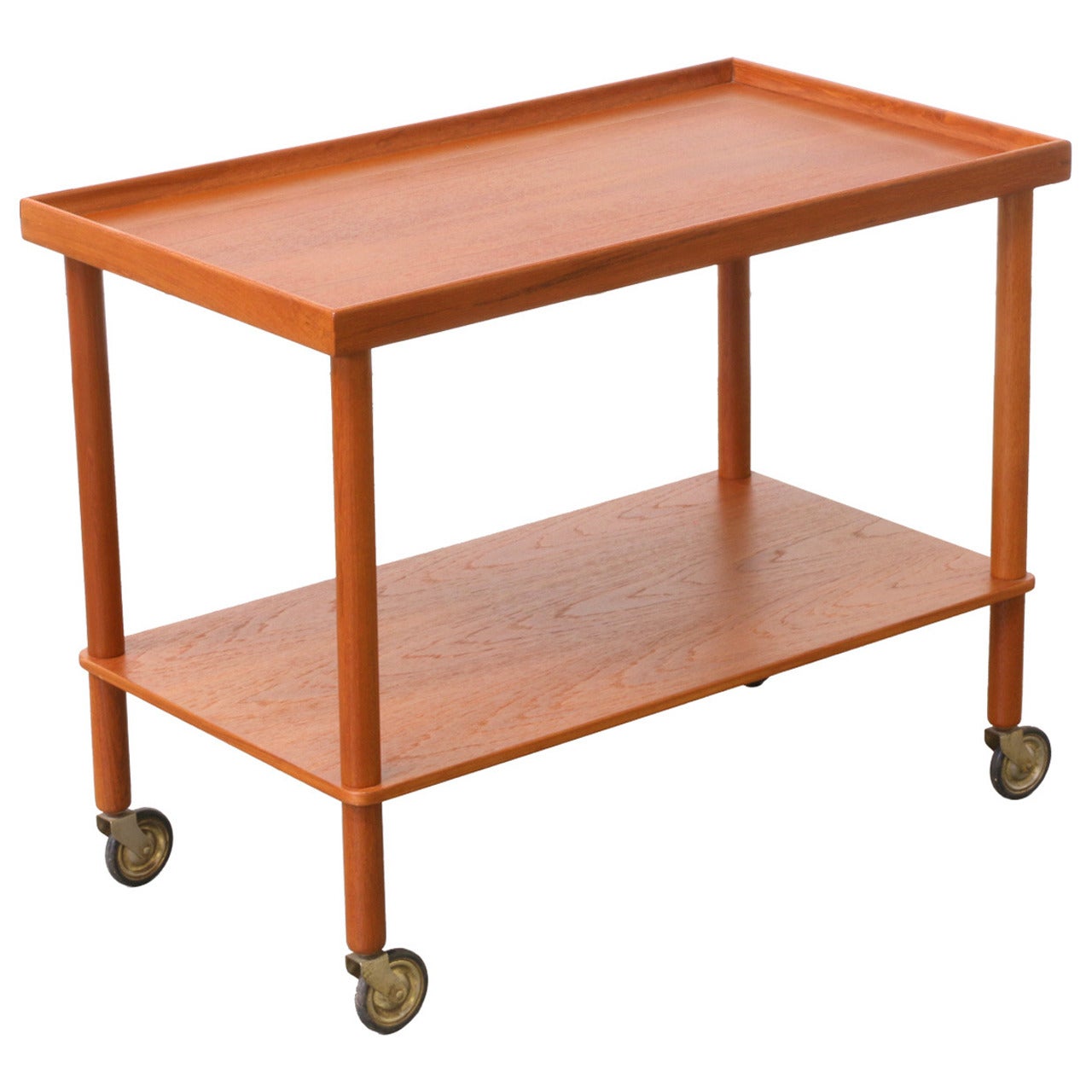 Børge Mogensen Two-Tier Teak Serving Bar Cart