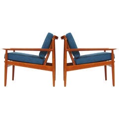 Danish Modern Teak Lounge Chairs by Arne Vodder