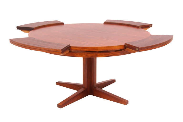 Dyrlund Rosewood “Flip-Flap” Dining Table