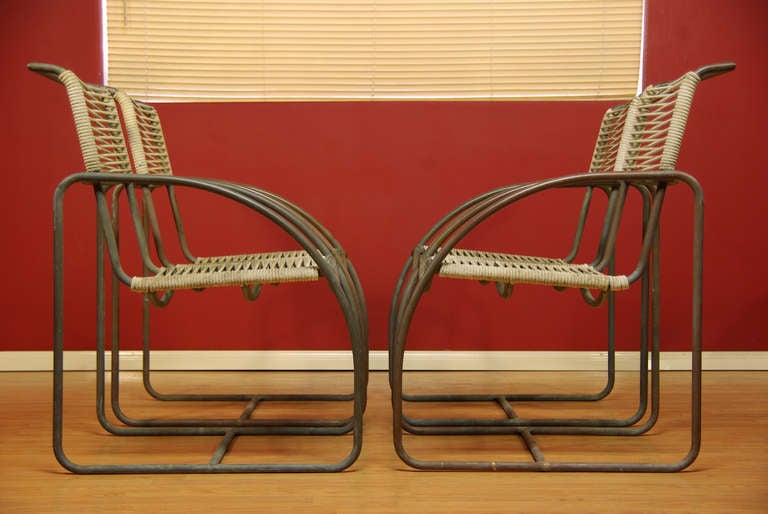 Mid-Century Modern Kipp Stewart Bronze Patio Chairs for Terra