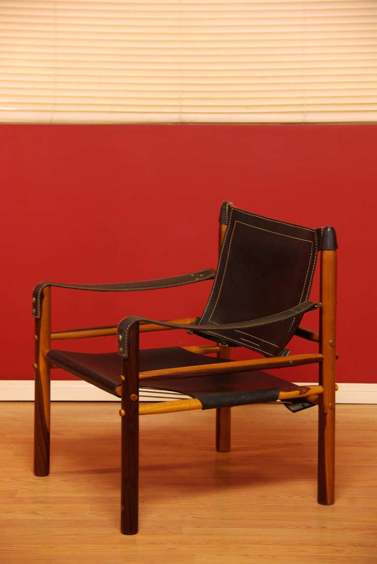 Arne Norell Rosewood Safari Lounge Chairs 2
