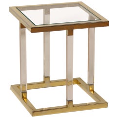 Lucite Side Table by Charles Hollis Jones