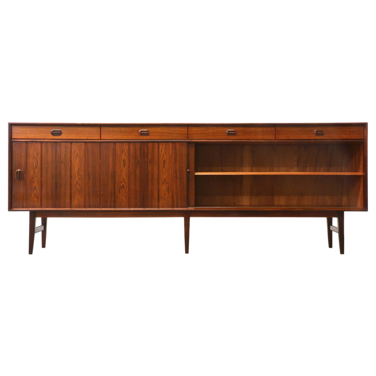 Danish Modern Monumental Rosewood Credenza by Sibast In Excellent Condition In Los Angeles, CA