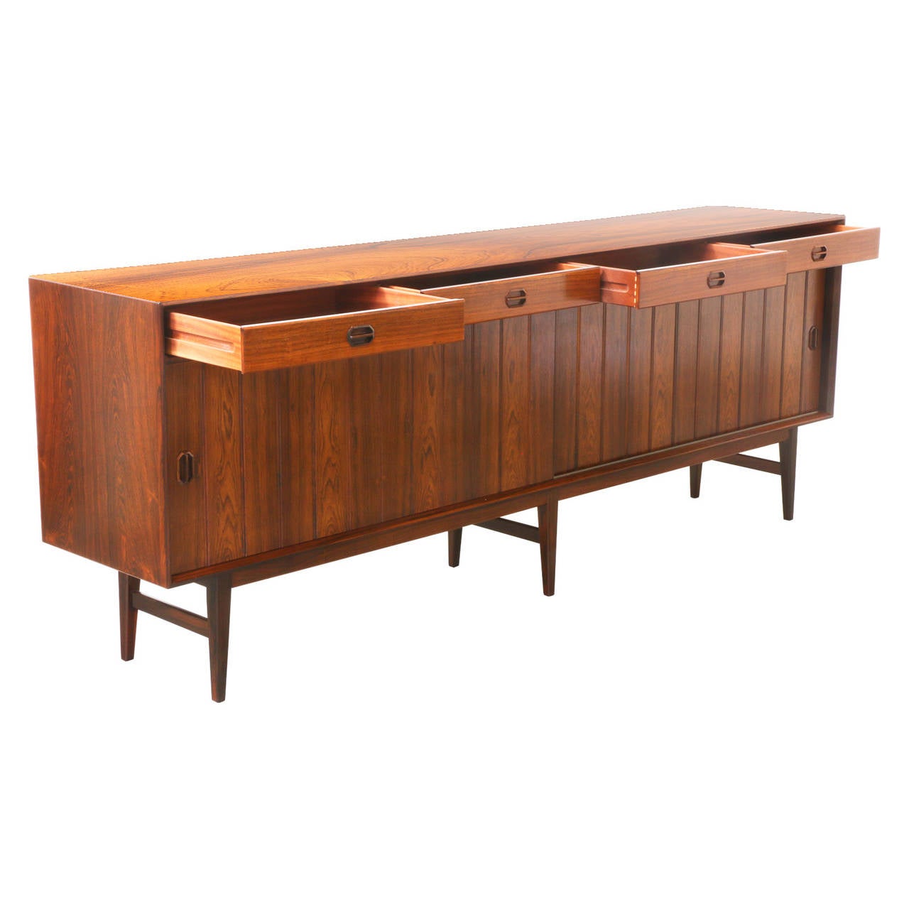 Mid-20th Century Danish Modern Monumental Rosewood Credenza by Sibast