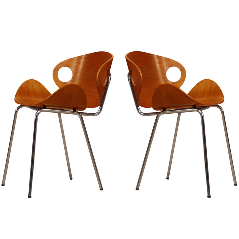 Vintage Plywood Chairs by Ola Kettunen at 1stDibs