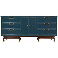 Walnut Lacquered Dresser by American of Martinsville