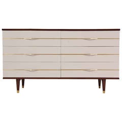 Mid Century Modern Two Tone Lacquered Dresser