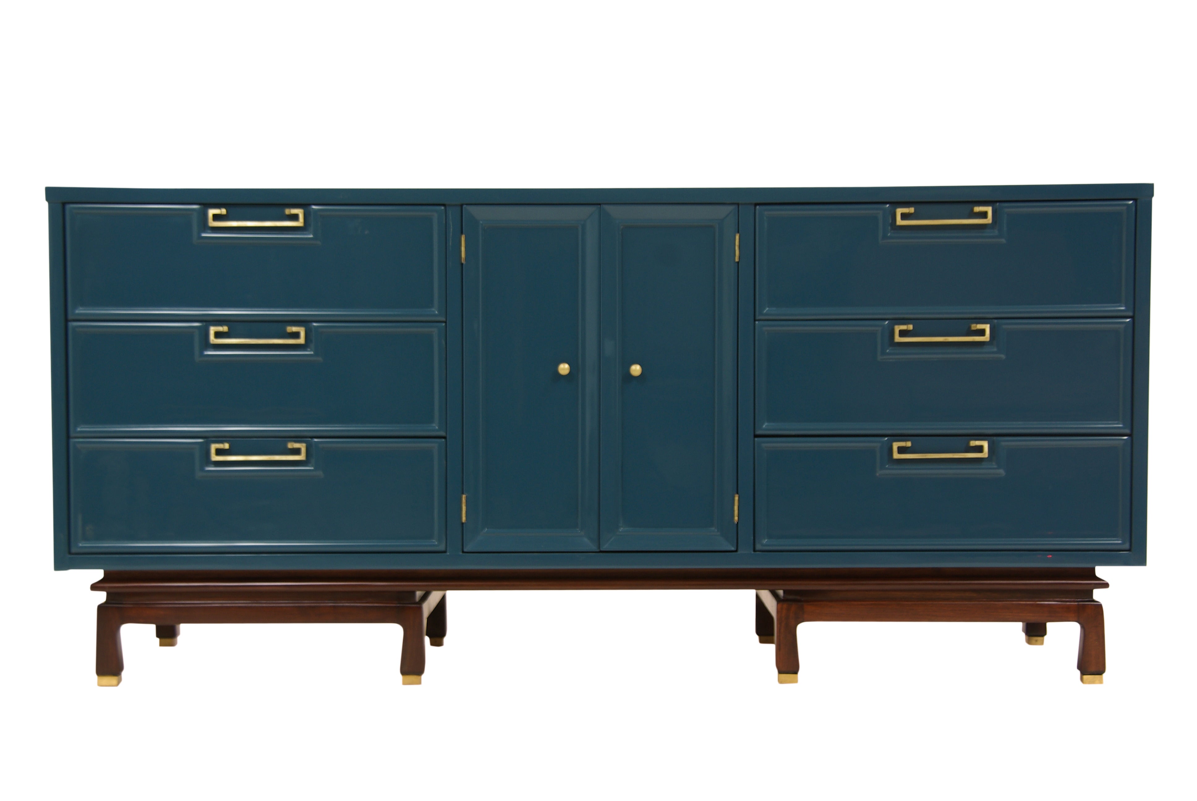 Walnut Lacquered Dresser by American of Martinsville