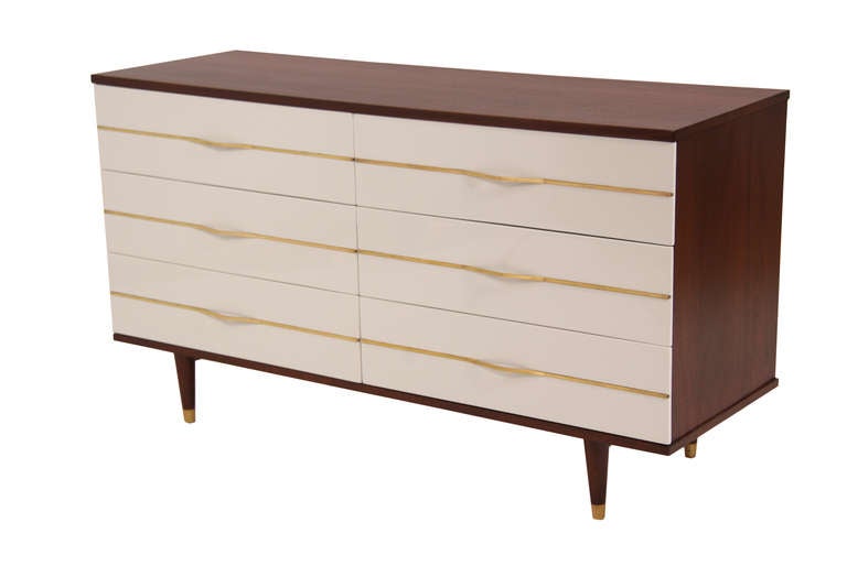American Mid Century Modern Two Tone Lacquered Dresser