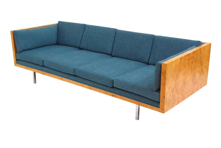 Thayer-Coggin Burl Wood Sofa by Milo Baughman In Excellent Condition In Los Angeles, CA