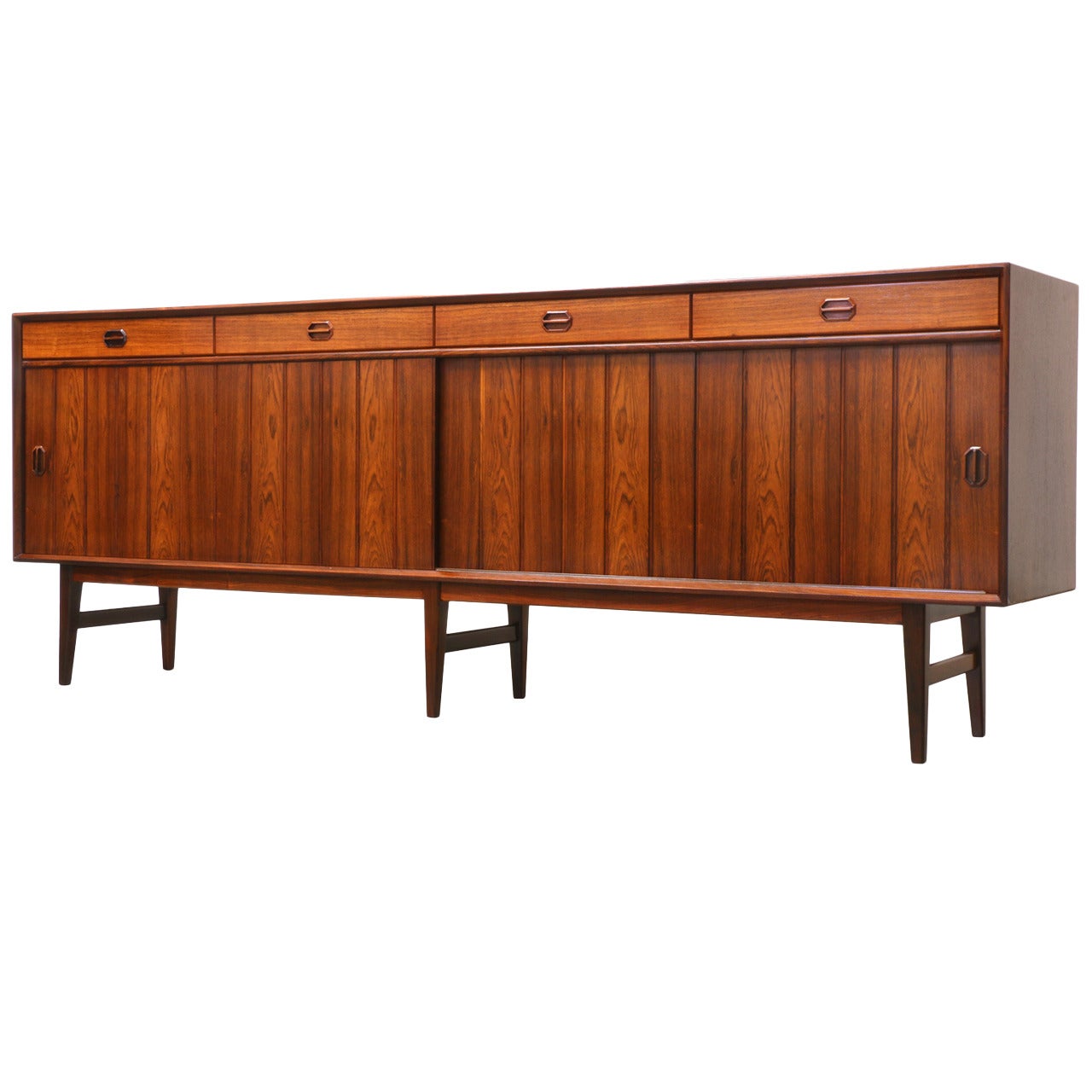 Danish Modern Monumental Rosewood Credenza by Sibast