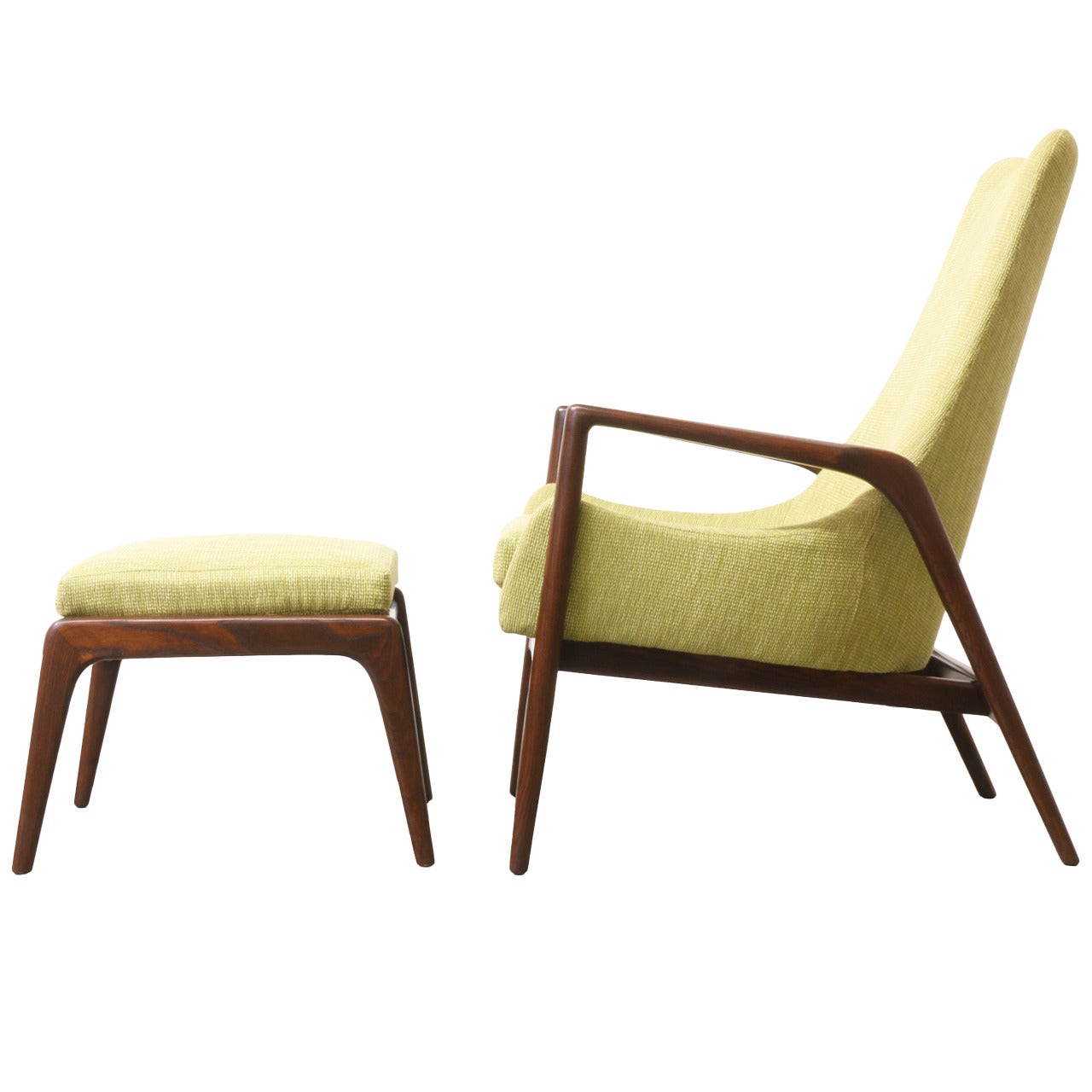 Kofod Larsen Lounge Chair with Ottoman