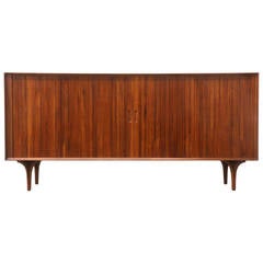 Milo Baughman Tambour Door Credenza