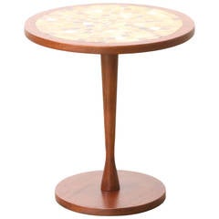Vintage Mid-Century Mosaic Tile Top Side Table
