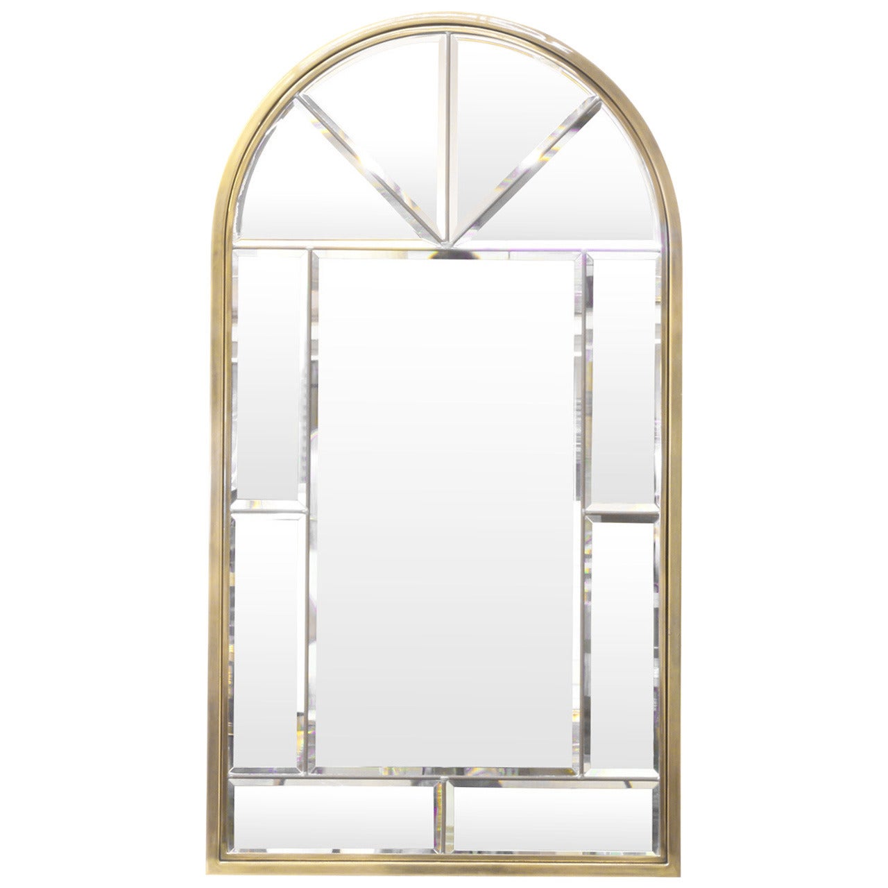 Vintage Brass Wall Mirror