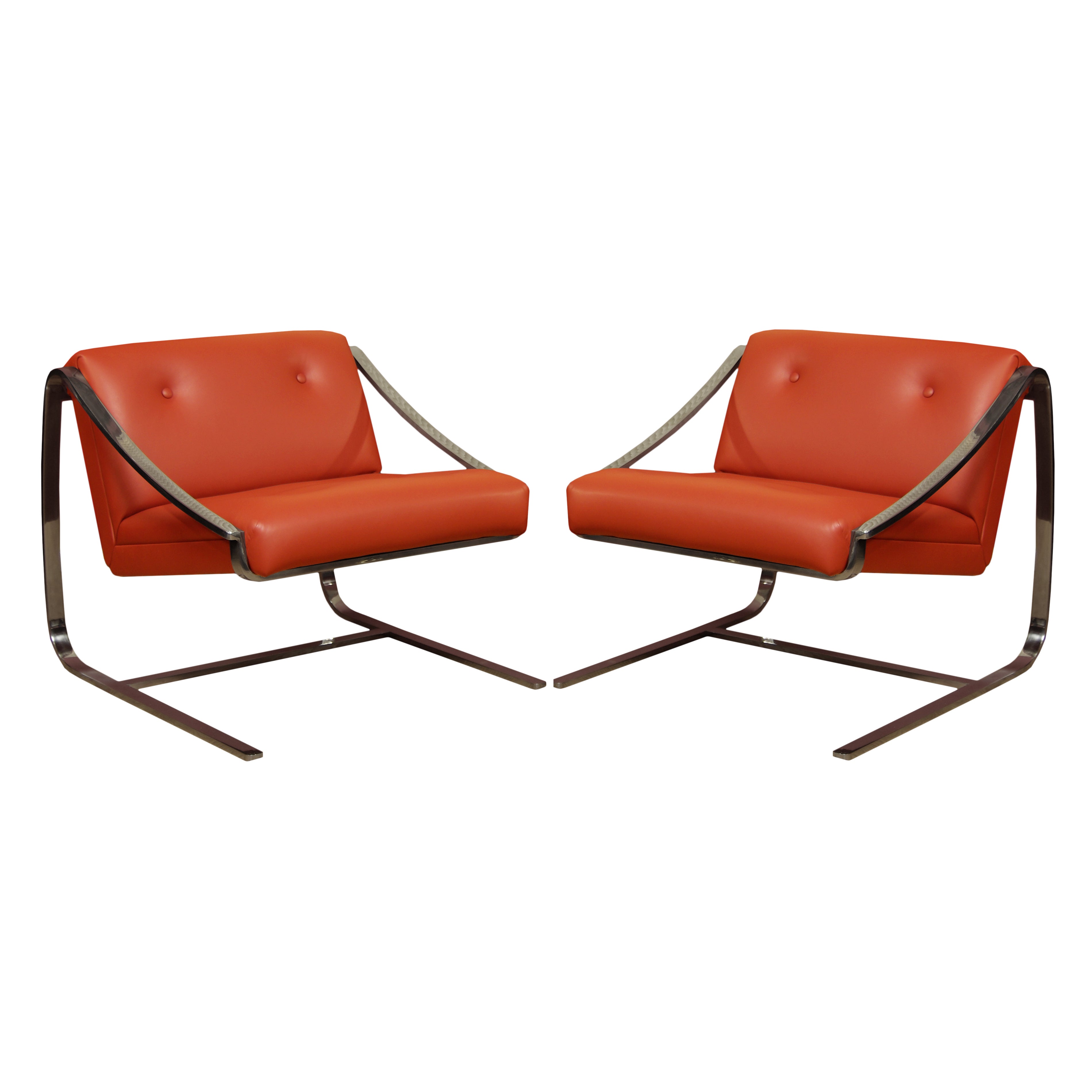 Charles Gibilterra "Plaza" Lounge Chairs for Brueton