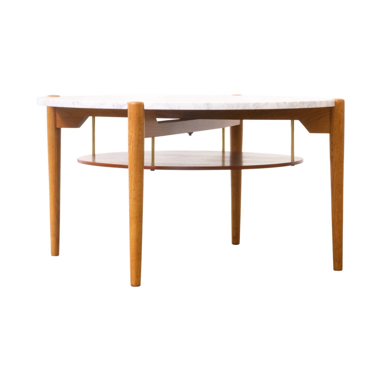 Designer: Unknown
Manufacturer: Unknown
Period/Style: Mid Century Modern
Country: United States
Date: 1960’s

Dimensions: 18.75″H x 33.75″W
Materials: Teak, Marble
Condition: Excellent – Newly Refinished
Number of Items: 1
ID Number: