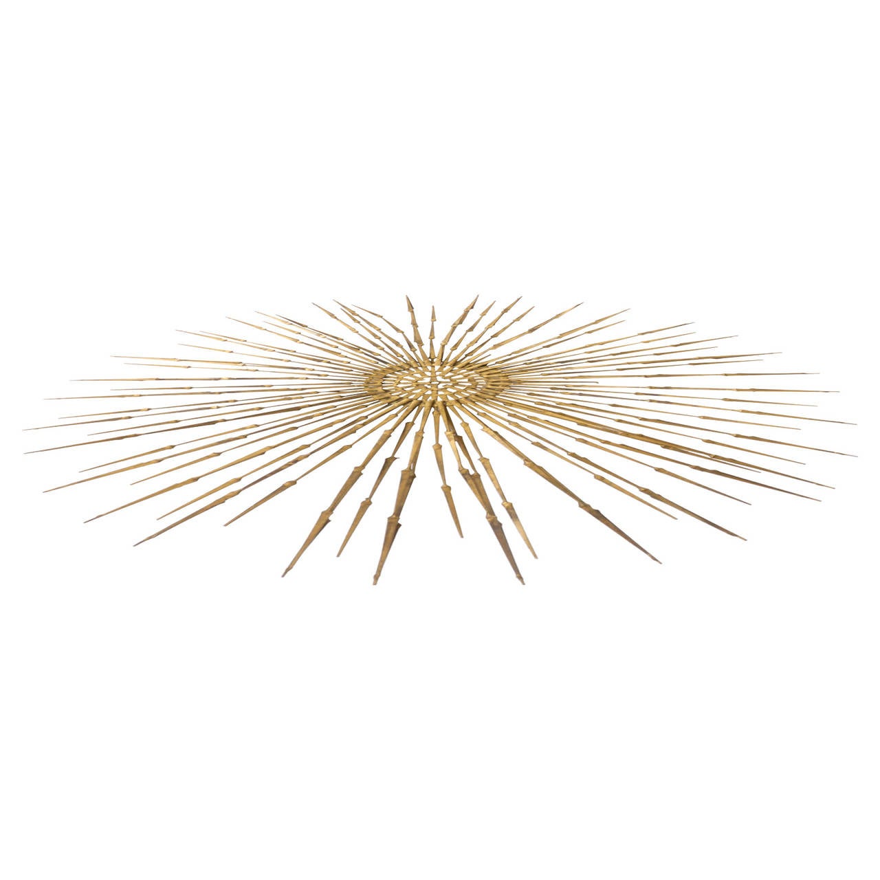 Mid-Century Modern Mid Century Starburst Brass Wall Sculpture by Mark Weinstein