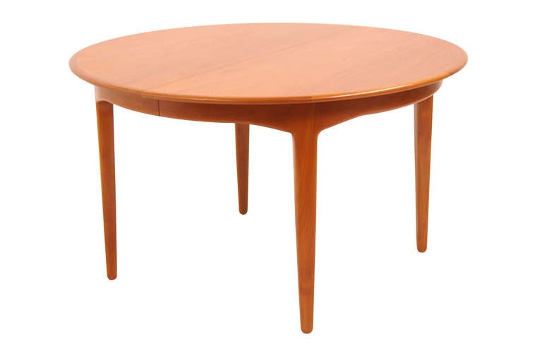 Danish Modern Teak Monumental Dining Table by Henning Kjaernulf