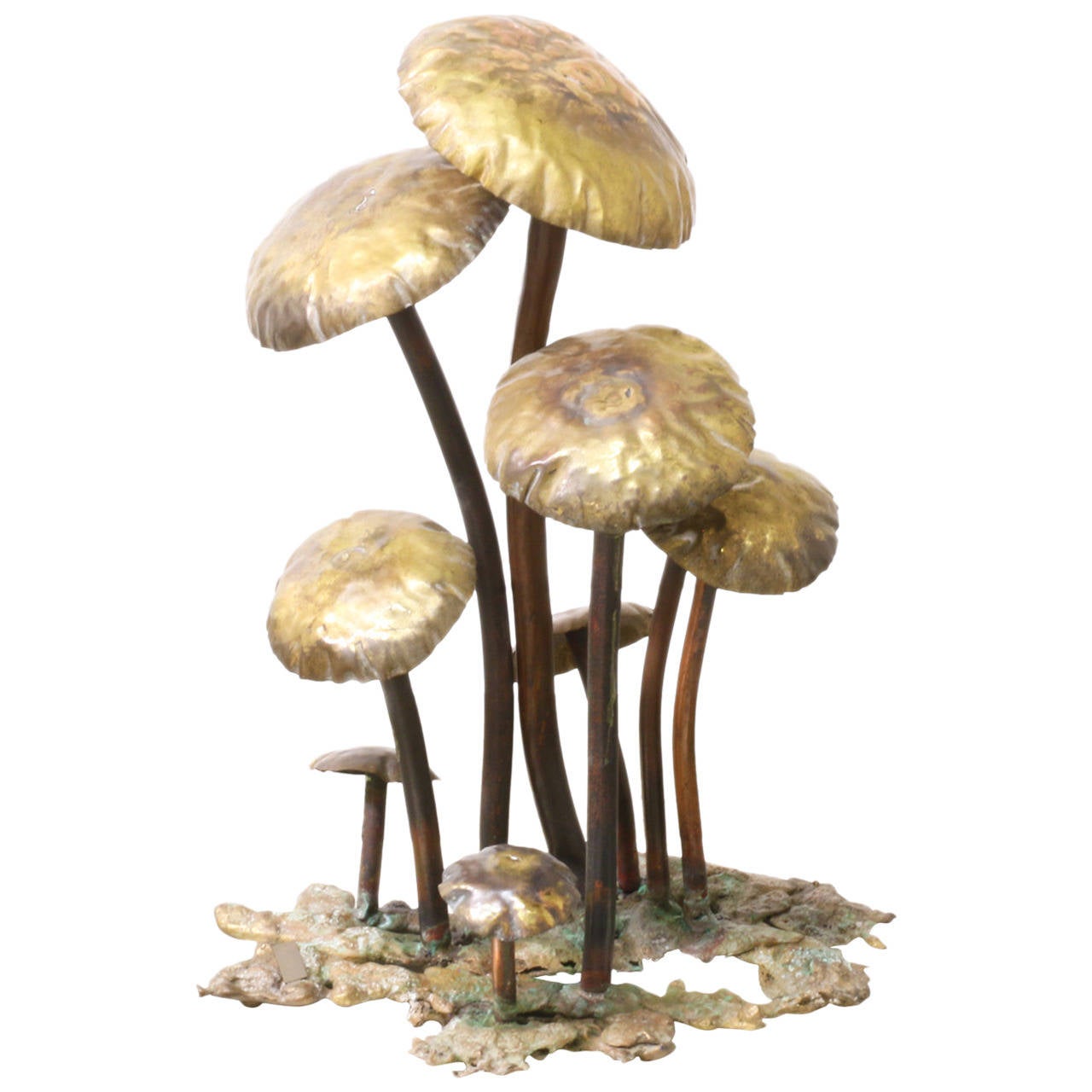 Vintage Metal Mushroom Sculpture at 1stdibs
