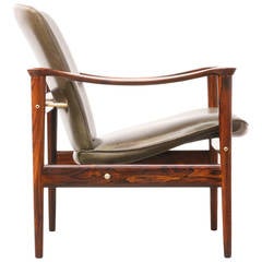 Fredrik Kayser Model-711 Rosewood Lounge Chair for Vatne Lenestolfabrikk