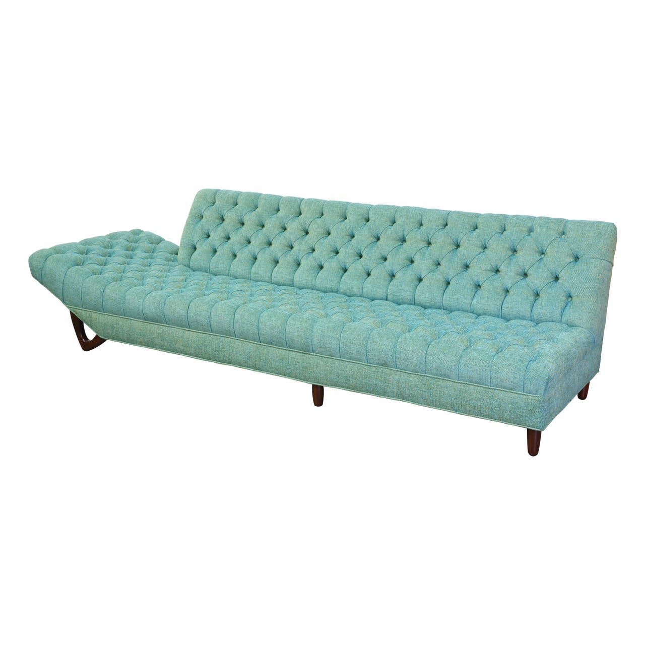 Mid-Century Modern Craft Associates Style Tufted Sofa or Chaise Lounge