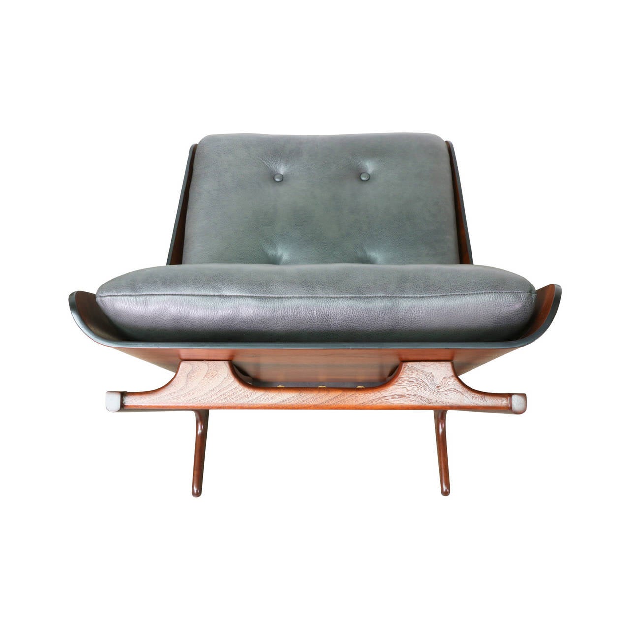 Midcentury Molded Plywood “Sled” Lounge Chair at 1stDibs