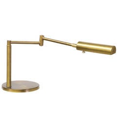 Retro Koch & Lowy Brass Swing Arm Desk Lamp
