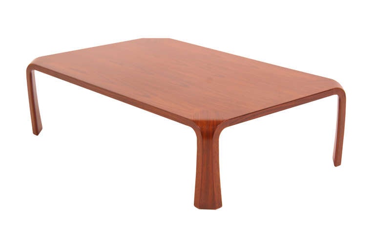 Mid-Century Modern Saburo Inui Rosewood Coffee Table for Tendo Mokko