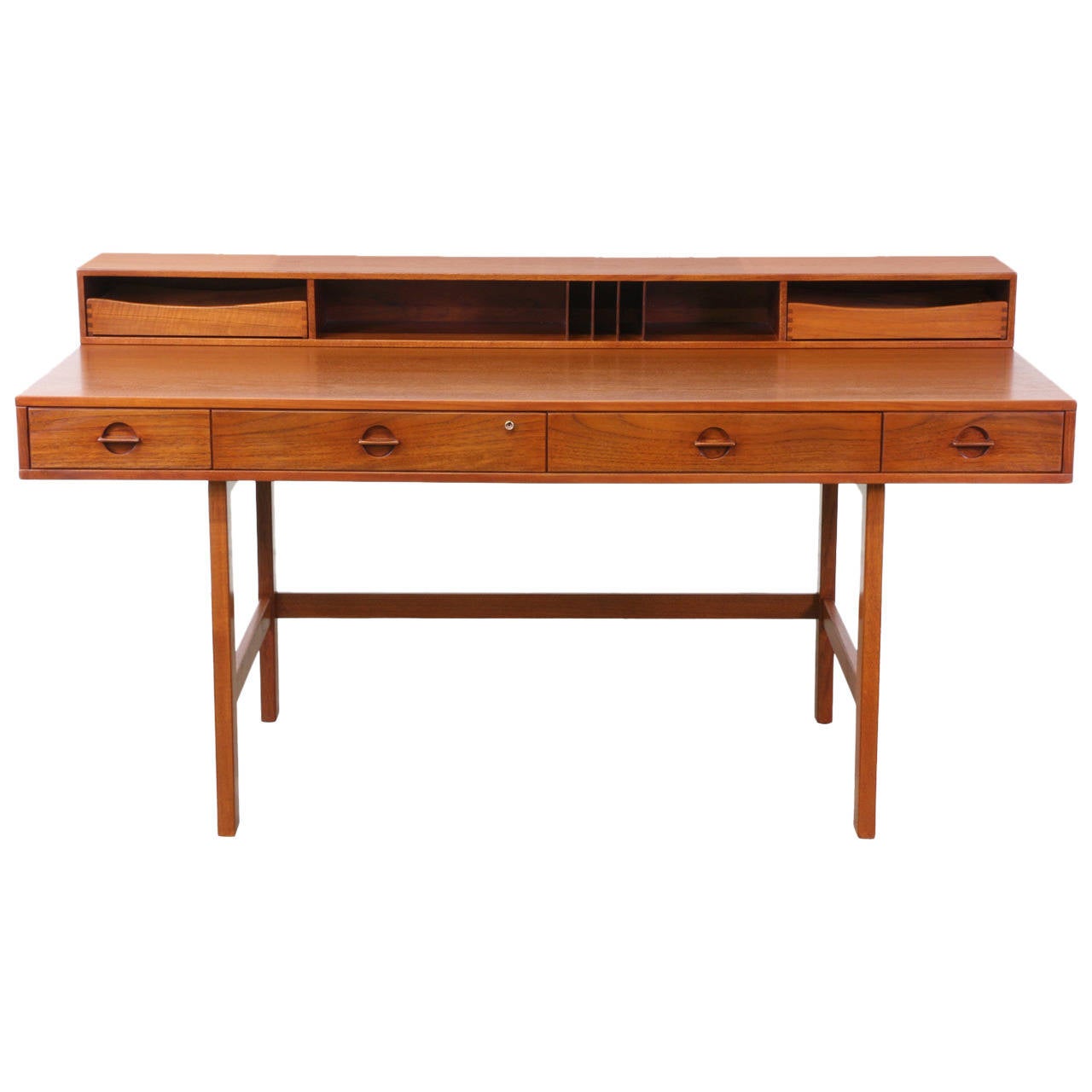 Peter Lovig Nielsen “FlipTop” Teak Desk at 1stDibs