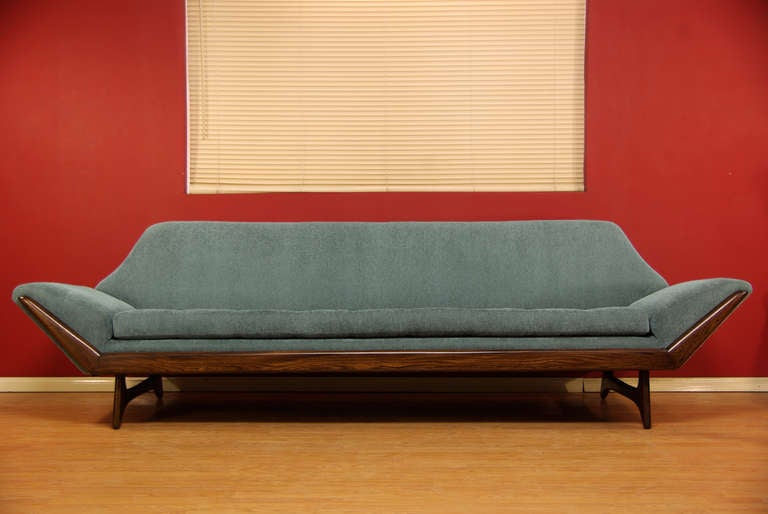 Craft Associates Walnut Sofa by Adrian Pearsall