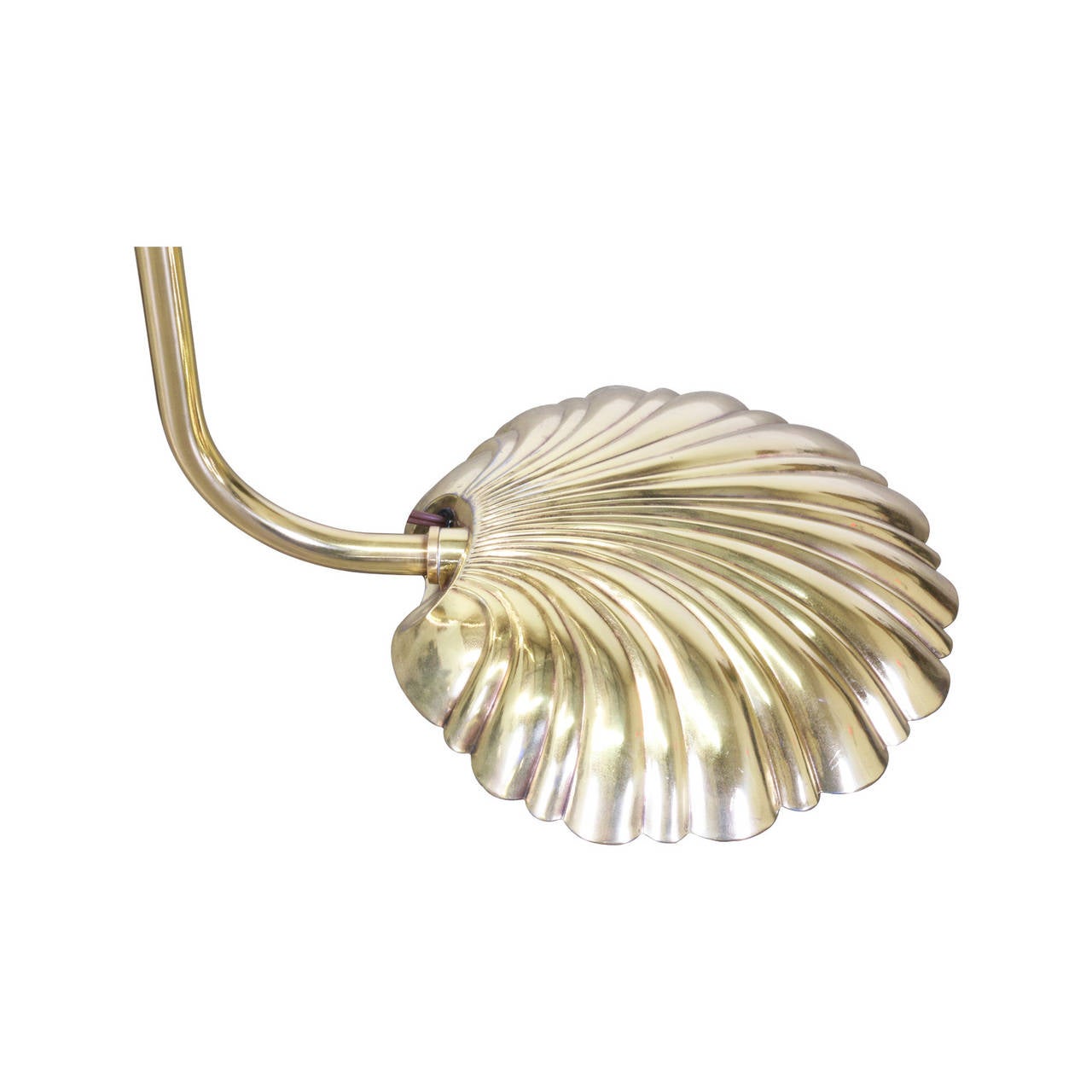 vintage brass shell lamp