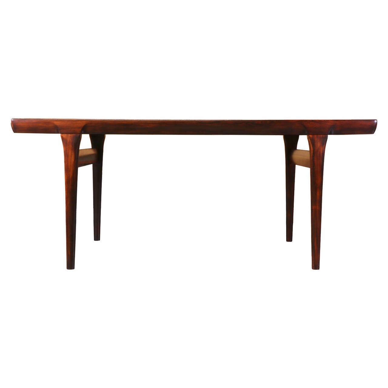 Johannes Andersen Rosewood Draw-Leaf Dining Table for Uldum Mobelfabrik