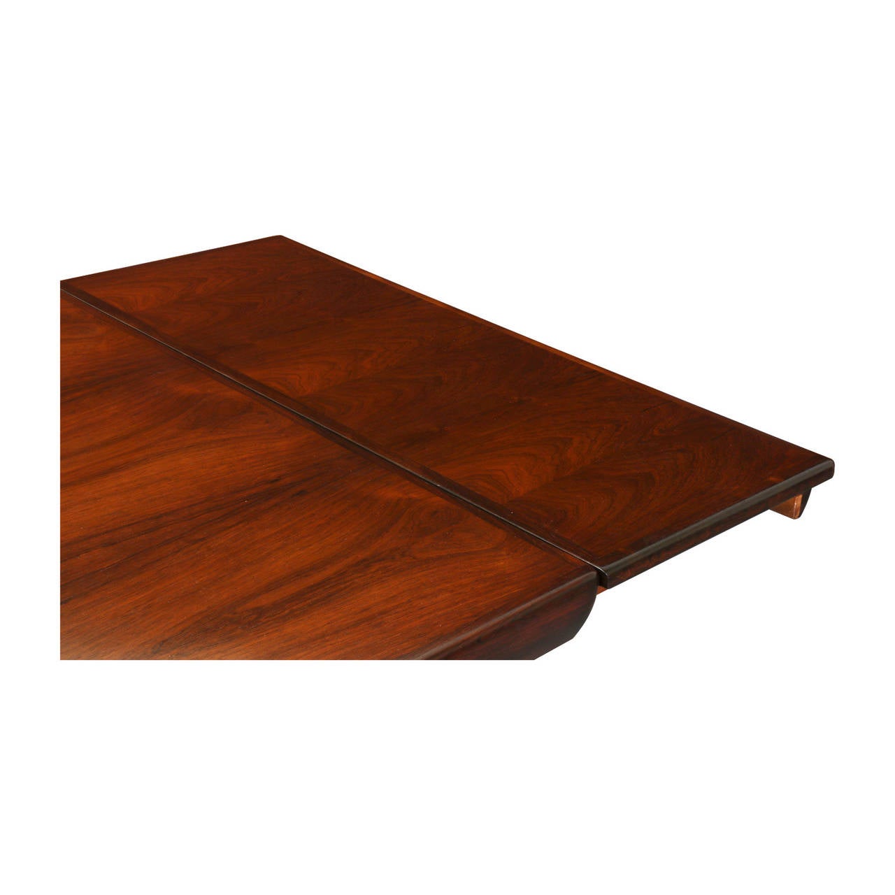 Johannes Andersen Rosewood Draw-Leaf Dining Table for Uldum Mobelfabrik In Excellent Condition In Los Angeles, CA