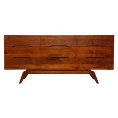 Mid Century Walnut "Kagan" Style Dresser