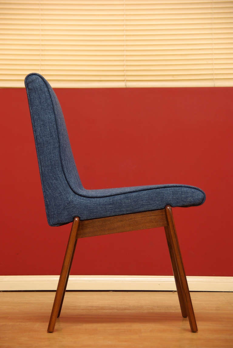 Mid-20th Century Walnut Dining Chairs by Stanley Young